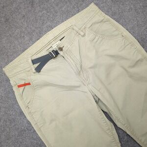 LLBean Womens Khaki Straight Leg Cotton Blend Pants Size 35W x 29 In